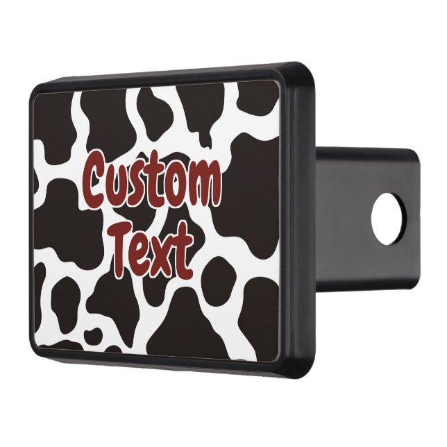 Cow Pattern Background Trailer Hitch Cover (Left)