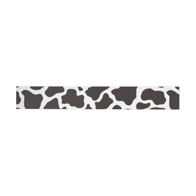 Cow pattern background wraparound address label (Individual)
