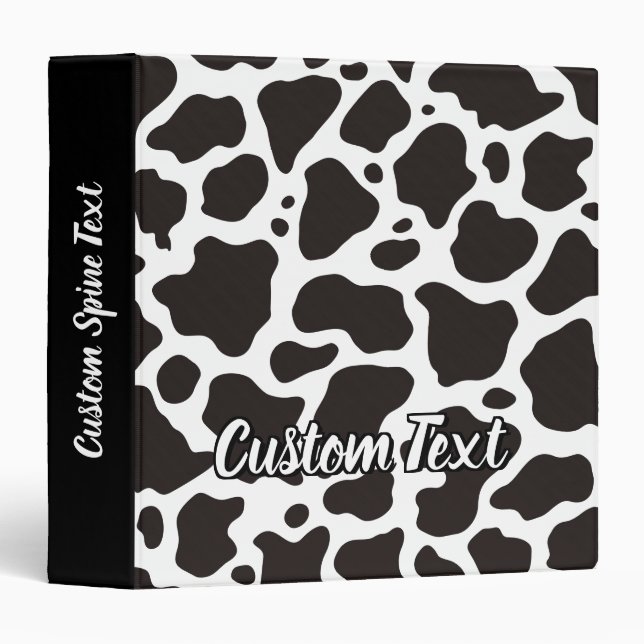 Cow Pattern Binder (Front/Spine)