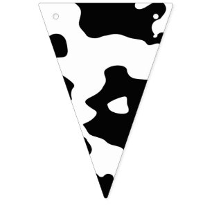 Cow Pattern Black and White Bunting Flags