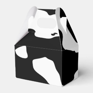 Cow Pattern Black and White Favor Box