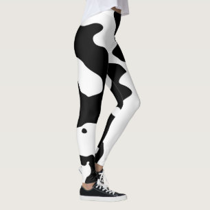 Cow Pattern Black and White Leggings