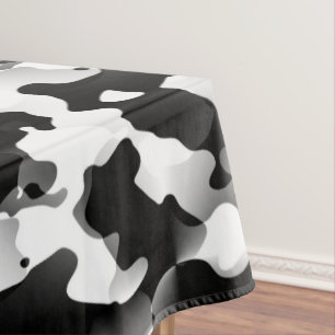 Cow Pattern Black and White Tablecloth