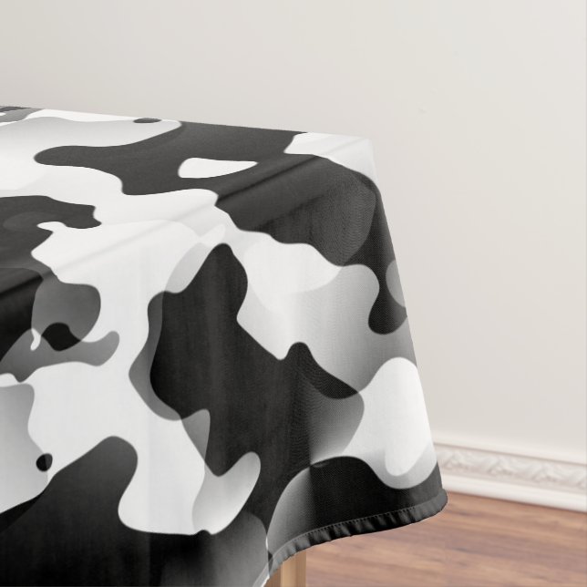 Cow Pattern Black and White Tablecloth (In Situ)