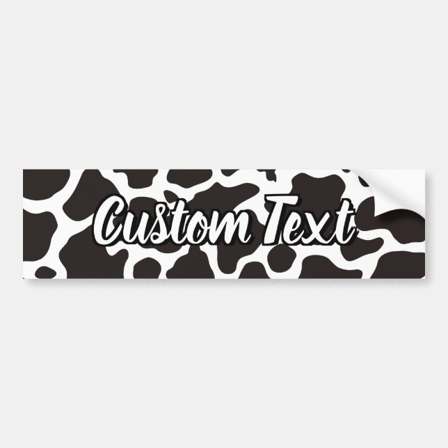 Cow Pattern Bumper Sticker (Front)