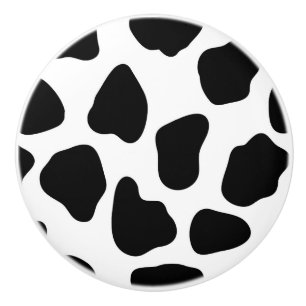 Cow pattern ceramic knob
