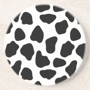 Cow pattern coaster