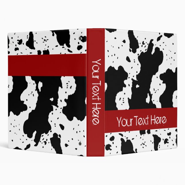 Cow Pattern Customizable Binder (Background)