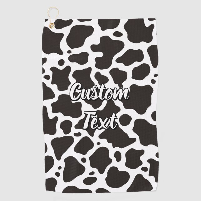 Cow Pattern Golf Towel (Front)