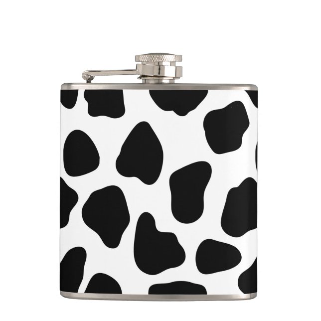 Cow pattern hip flask (Front)