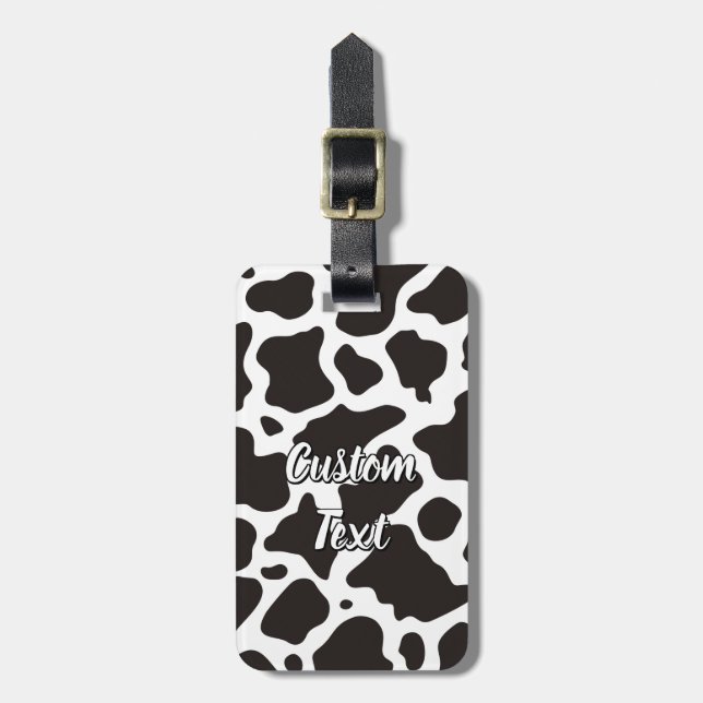 Cow Pattern Luggage Tag (Front Vertical)