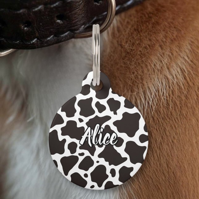 Cow Pattern Pet ID Tag (Creator Uploaded)