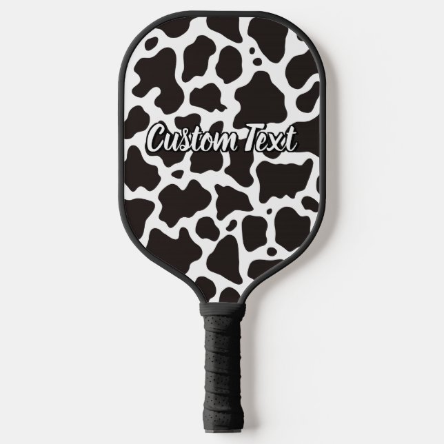Cow Pattern Pickleball Paddle (Front)