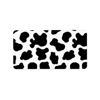 Cow Pattern Print Return Address Label