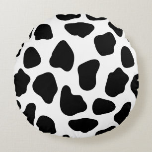Cow pattern round pillow