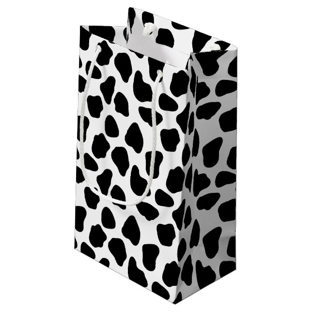 Cow pattern small gift bag (Back Angled)