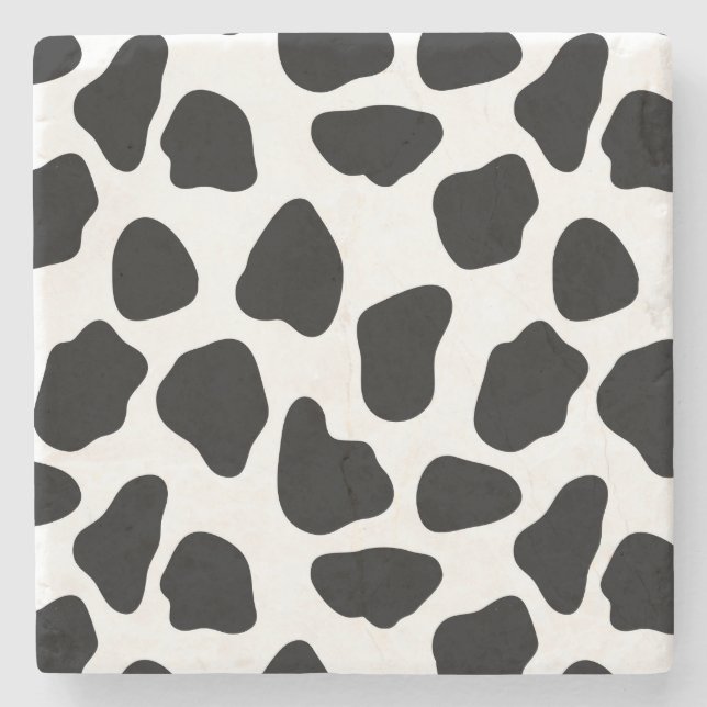 Cow pattern stone coaster (Front)