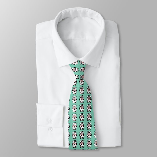 Cow Pattern Tie (Tied)