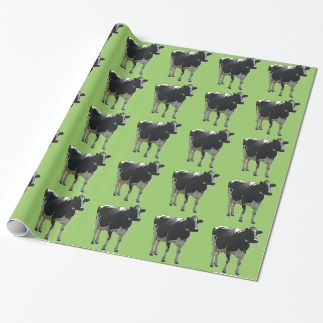 Cow Pattern Wrapping Paper (Unrolled)