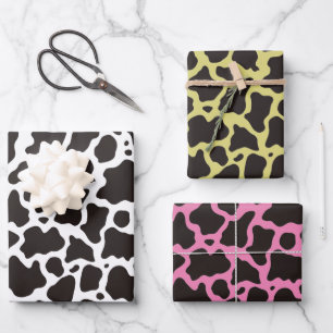 Cow Pattern Wrapping Paper Sheet