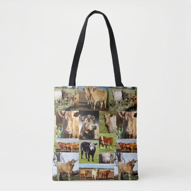 Cow Photo Collage, Tote Bag (Front)