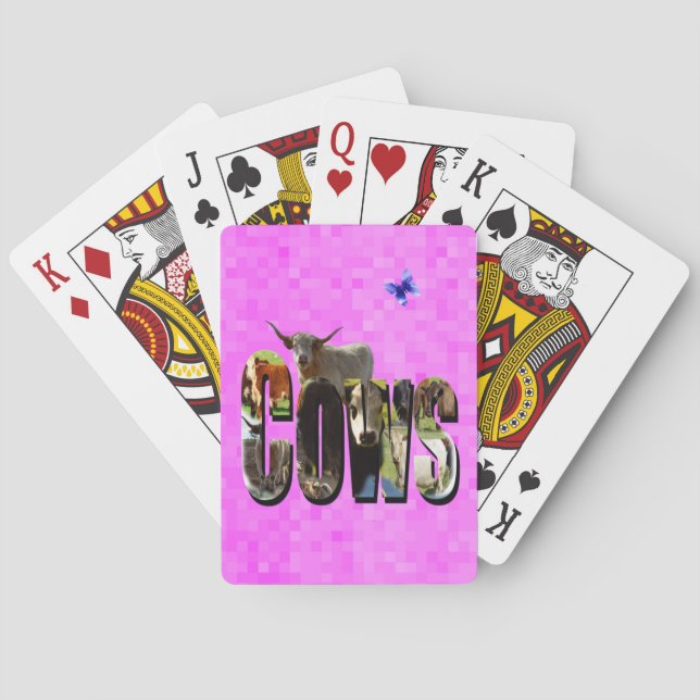 Cow Picture Logo With Highland Cow,   Playing Cards (Back)