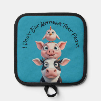 Cow, Pig & Chicken - I Don't Eat Anything... Pot Holder
