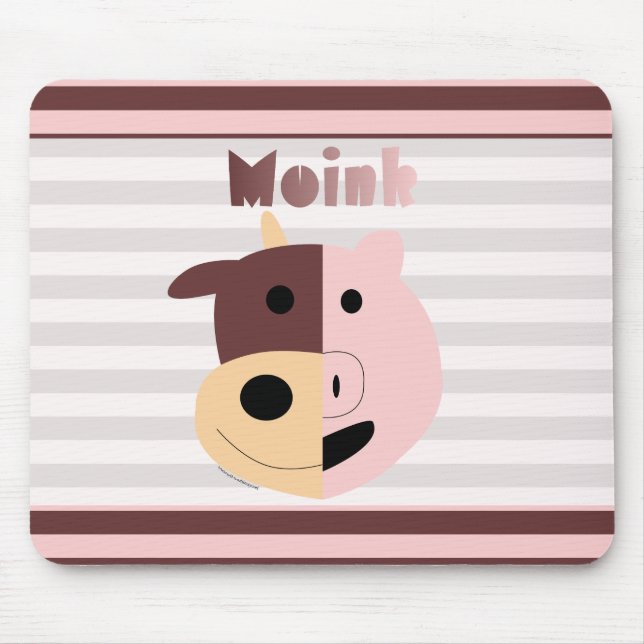 Cow + Pig = Moink mousepad (Front)