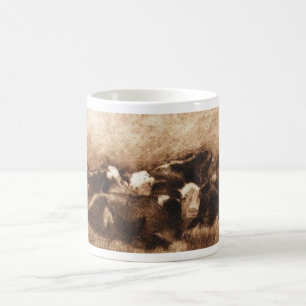 Cow Pile Monoprint Mug