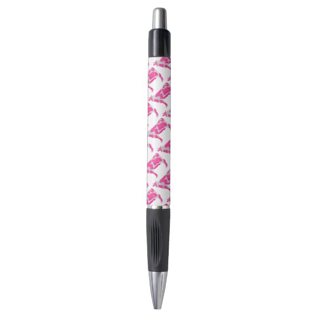 Cow Pink and White Silhouette Pen (Front Vertical)