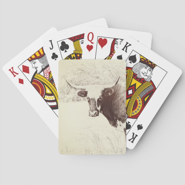 cow playing cards original photo art cows (Back)