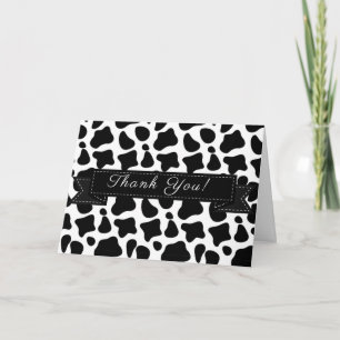 Cow Print All Ocassion Thank You Note