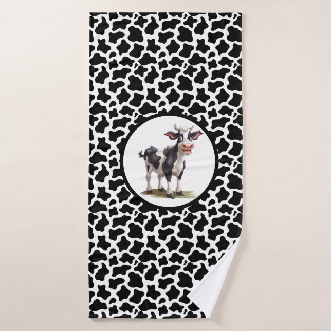 Cow Print Bath Towel (Bath Towel)