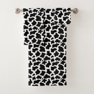 Cow Print Bath Towel Set