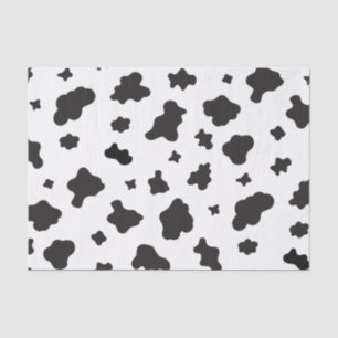 Cow Print Black and White Tissue Paper