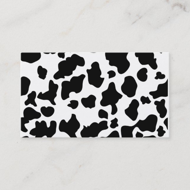 Cow Print Business Card (Front)