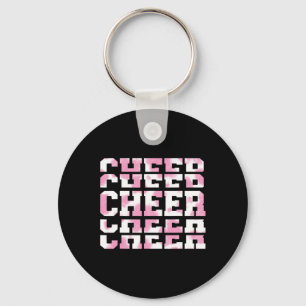 Cow Print Camo Cheerleading For Cheerleader Squad Keychain
