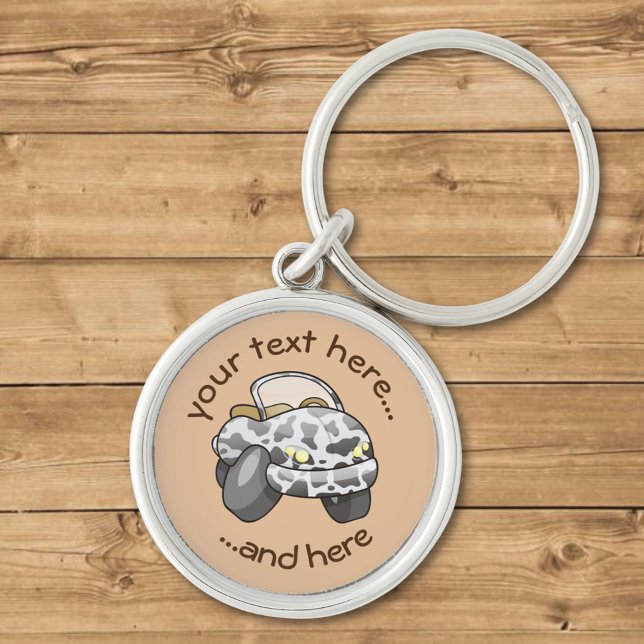 Cow Print Cartoon Car Keychain (Creator Uploaded)