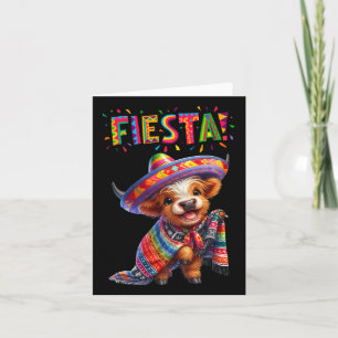 Cow Print Cinco De Mayo Cow Mexican Fiesta Party Card