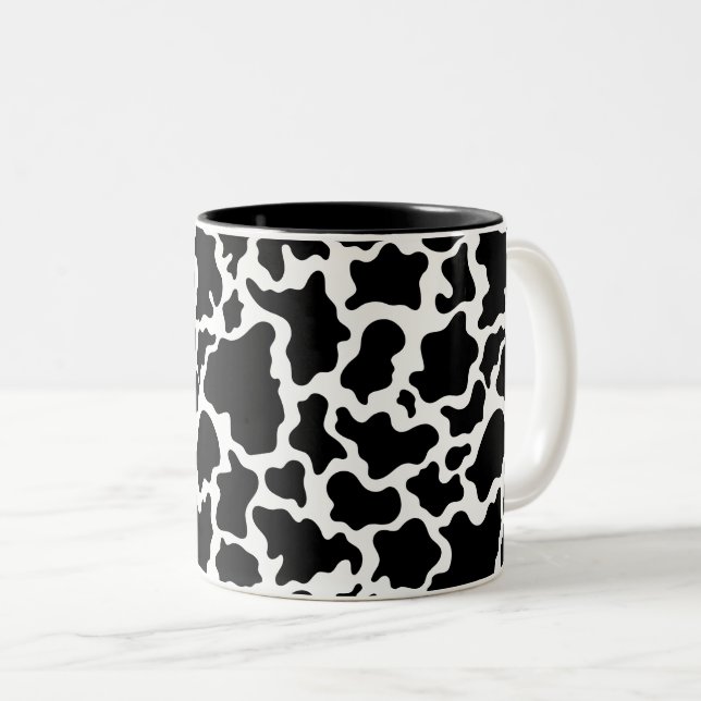 Cow Print Coffee Mug (Front Right)