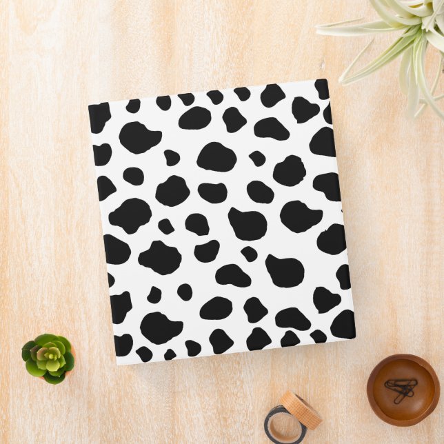 Cow Print, Cow Pattern, Cow Spots, Black And White Binder (In Situ)