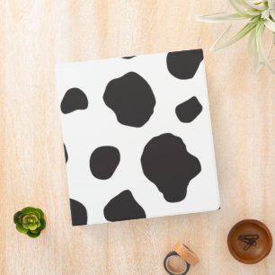 Cow Print, Cow Pattern, Cow Spots, Black And White Binder