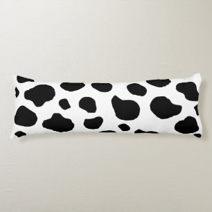 Cow Print, Cow Pattern, Cow Spots, Black And White Body Pillow