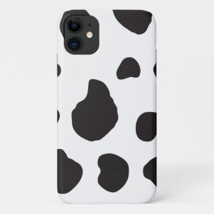 Cow Print, Cow Pattern, Cow Spots, Black And White iPhone 11 Case