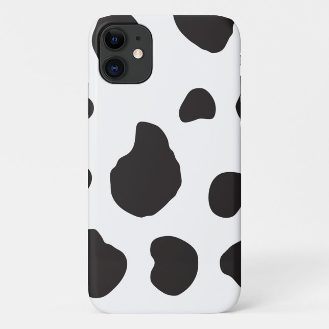 Cow Print, Cow Pattern, Cow Spots, Black And White Case-Mate iPhone Case (Back)