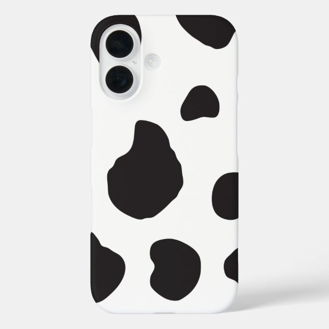 Cow Print, Cow Pattern, Cow Spots, Black And White Case-Mate iPhone Case (Back)