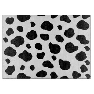 Cow Print, Cow Pattern, Cow Spots, Black And White Cutting Board