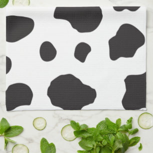 Cow Print, Cow Pattern, Cow Spots, Black And White Kitchen Towel