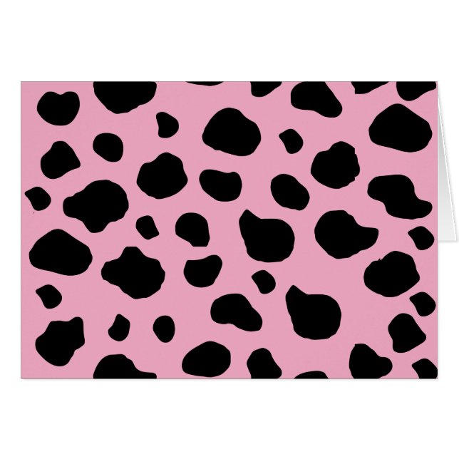 Cow Print, Cow Pattern, Cow Spots, Pink Cow (Front Horizontal)