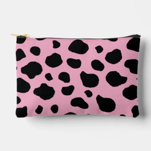 Cow Print, Cow Pattern, Cow Spots, Pink Cow Accessory Pouch